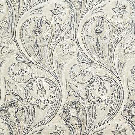 Tempting Thoughts Indigo by Carole Fabric In The Details 50% Polyester, 42% Cotton, 8% Linen India 9,000 Wyzenbeek Double Rubs 27 1/4" V, 13 3/4" H 54"  - Fabric Carolina -