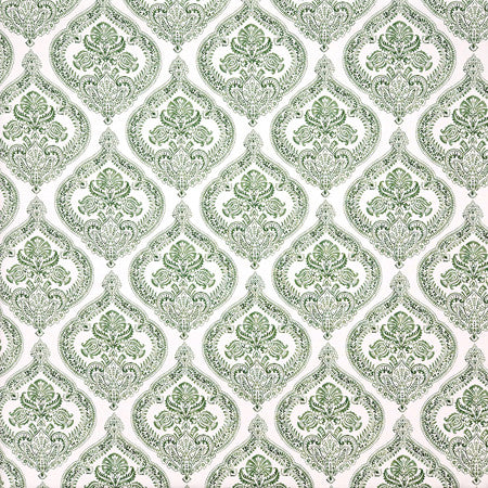 Adornment Leaf by Carole Fabric Misty Glen 100% Cotton Spain  13 1/2" V, 6 3/4" H HD 54""  - Fabric Carolina -