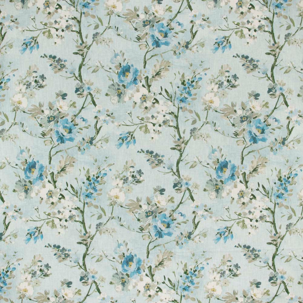 Hillside Charm Aqua by Carole Fabric Seamist 100% Cotton-Ssr S Korea Passes 30,000 Double Rubs Wyzenbeek Horizontal: 135 and Vertical: 27 54 - Fabric Carolina -