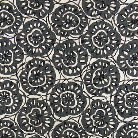 Great Passion Graphite by Carole Fabric Muse 100% Cotton- SSR Pakistan 12,000 Wyzenbeek Double Rubs </p><p>Repeat: 25 1/4" V, 13 1/2" H 54" - Fabric Carolina -