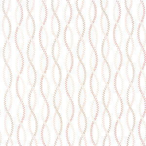 Tiny Leaves Terracota by Carole Fabric