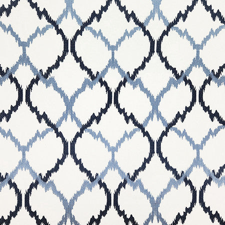 Larger Picture Indigo by Carole Fabric Dawn & Dusk Base: 100% Cotton, Embr: 78% Cotton, 22% Viscose India  15 1/4" V, 6 1/2" H HD 50"  - Fabric Carolina -