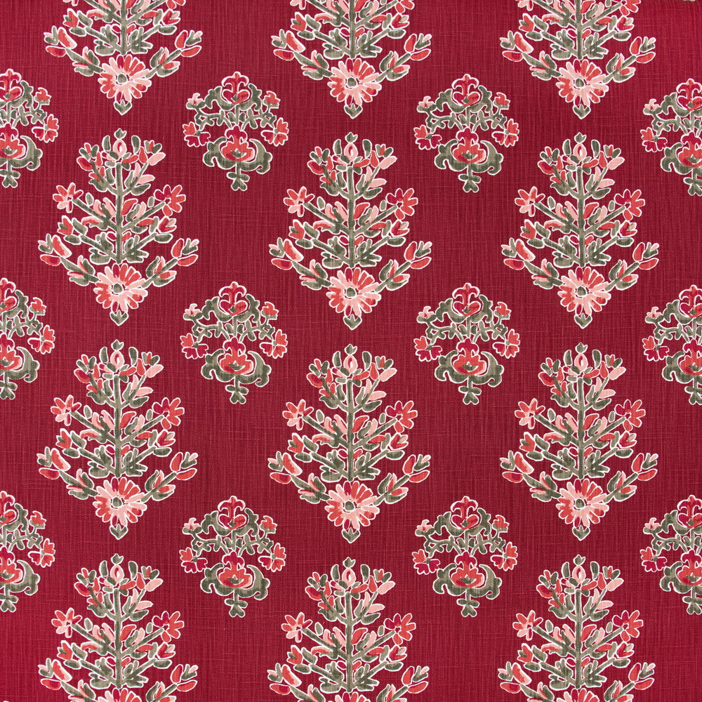 Wrist Corsage Ruby by Carole Fabric Geranium 85% Cotton, 15% Linen Printed In USA Passes 24,000 Double Rubs Wyzenbeek Horizontal: 135 and Vertical: 12625 54 - Fabric Carolina -
