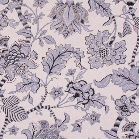 Century Bridge Pewter by Carole Designer Fabric Ash Oak 89% Cotton, 11% Rayon SSR Printed & Finished In USA 36" V, 27" H HD 54" - Swanky Fabrics -