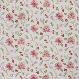 Maid Of Honor Sorbet by Carole Fabric Summer Garden 52% Polyester, 48% Cotton India N/A 12 3/4" V, 25" H HD 51"  - Fabric Carolina -