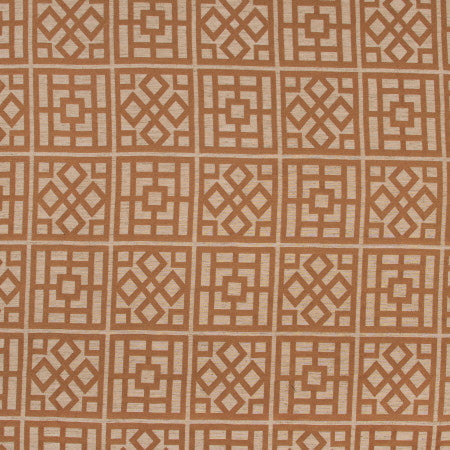 Take Action Copper by Carole Designer Fabric DESERT WANDERER 53% Rayon, 40% Polyester, 7% Flax USA Passes 40,000 Double Rubs Wyzenbeek 14 3/8" V, 13 1/2" H HD 54" - Swanky Fabrics -