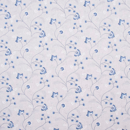 Until You Cornflower by Carole Designer Fabric Bluebird 52% Cotton, 48% Polyester India Passes 30,000 Double Rubs Wyzenbeek </p><p>Repeat: 9 1/8" V, 17 1/4" H 52" - Swanky Fabrics -