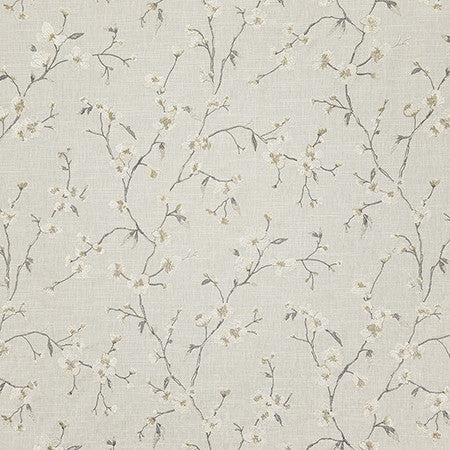 Music Lover Natural by Carole Designer Fabric Earth & Stone Base: 69% Cotton, 31% Polyester. Embr: 100% Rayon India 20,000 WYZENBEEK DOUBLE RUBS 25 1/4" V, 12 1/2" H HD 50" - Swanky Fabrics -