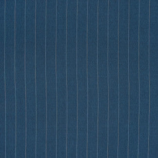 Bluesy Stripe Cobalt by Carole Designer Fabric In Tune 100% Cotton India Passes 15,000 Double Rubs Wyzenbeek Horizontal: None and Vertical: 2 3/8" H 54" - Swanky Fabrics -