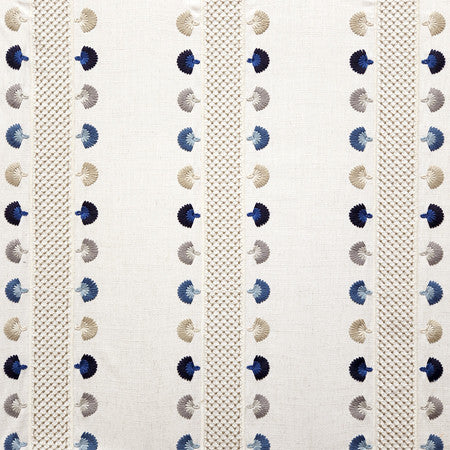 Scenic Tour Harbor by Carole Fabric Go West Base: 85% Polyester, 15% Linen Embr: 89% Polyester, 11% Linen N/A 7 1/2" V, 8 1/4" H 50*" - Fabric Carolina -