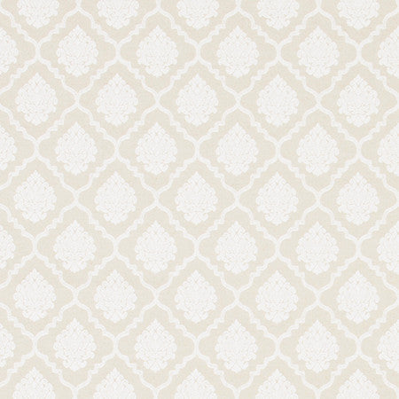 Family Crest Alabaster by Carole Designer Fabric Ash Oak 65% Polyester, 25% Cotton, 10% Acrylic Spain 4 1/2" V, 3 1/2" H 55" - Swanky Fabrics -