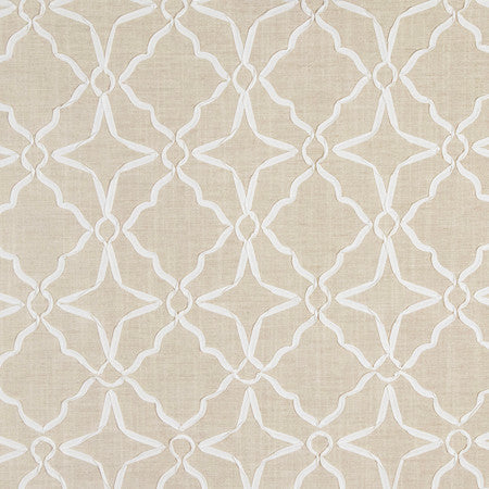 Wave Hello Flax by Carole Designer Fabric Earthbound 100% Polyester 30,000 Wyzenbeek Double Rubs 18 1/2" V, 6" H 53" - Swanky Fabrics -