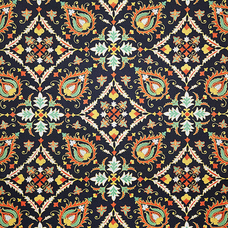 Faux Show Gemstone by Carole Designer Fabric First Impressions 100% Cotton India 25 1/4" V, 13 1/2" H HD 54" - Swanky Fabrics -
