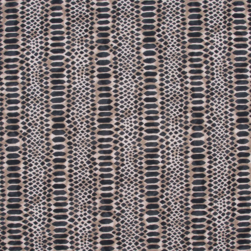 Constrictor Noir by Carole Fabric Jungle Safari 100% Cotton Spain Passes 16,000 Circular Rubs Martindale Horizontal: 27 and Vertical: 25 54 - Fabric Carolina -
