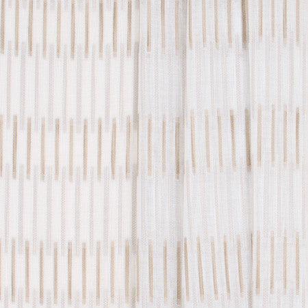 Roped Around Taupe by Carole Designer Fabric Sheer Marvel 100% Polyester TURKEY 7 1/2" V, 7/8" H 118" - Swanky Fabrics -