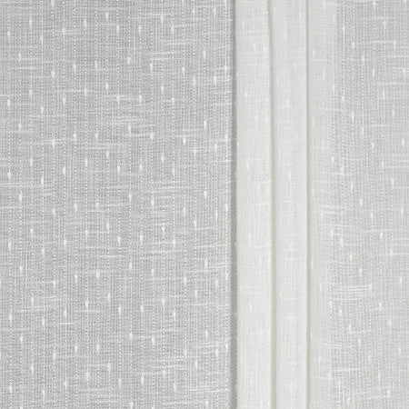 Unique Vision Bleach White by Carole Fabric Sheer Impressions 97% Polyester, 3% Linen N/A 3 3/4" V 118" - Fabric Carolina -