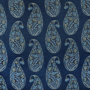 Drop Of Paisley Prussian by Carole Fabric