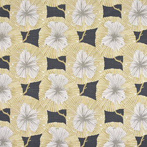 Behind The Leaves Charcoal by Carole Fabric