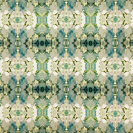 Let You Know Juniper by Carole Fabric Evergreen 100% Cotton India  13 1/2" V, 13 1/2" H 54"  - Fabric Carolina -
