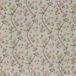 Summer Magic Woodrose by Carole Fabric Summer Garden 52% Polyester, 48% Cotton India N/A 18" V, 16 1/2" H HD 51"  - Fabric Carolina -
