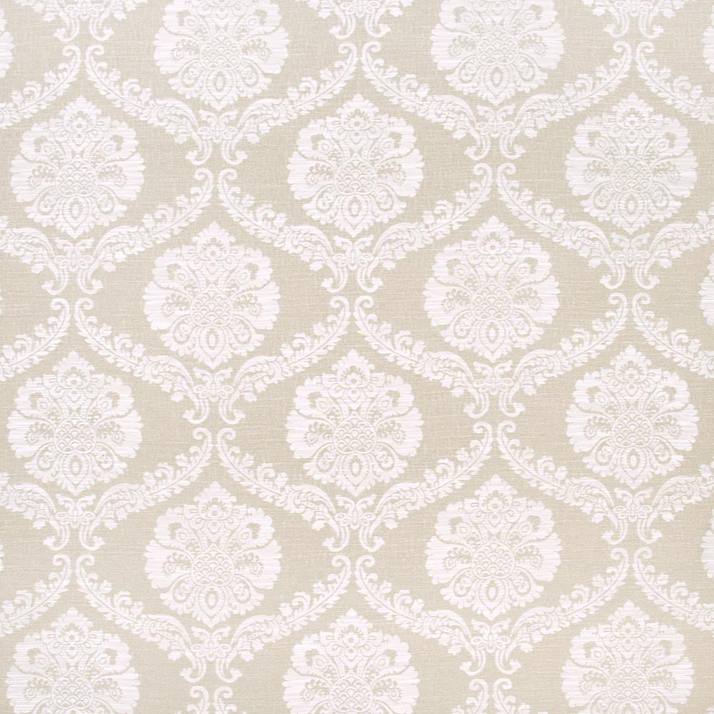 Misty Waters Sand by Carole Fabric Coconut Cream 60% Viscose, 40% Polyester China N/A Horizontal: 15375 and Vertical: 1375 56 - Fabric Carolina -