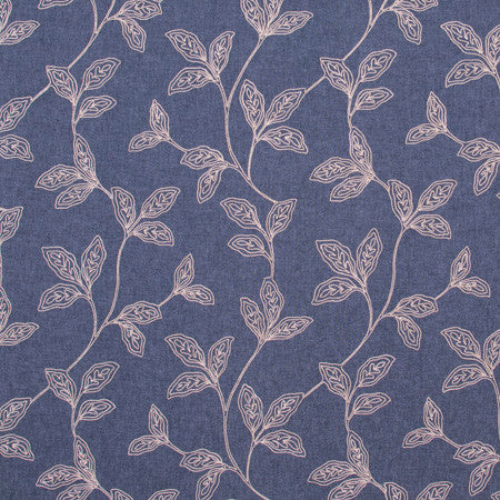 How We Dance Denim by Carole Designer Fabric Bluebird 76% Polyester, 18% Cotton, 6% Linen India 18 1/2" V, 17 1/4" H 51" - Swanky Fabrics -