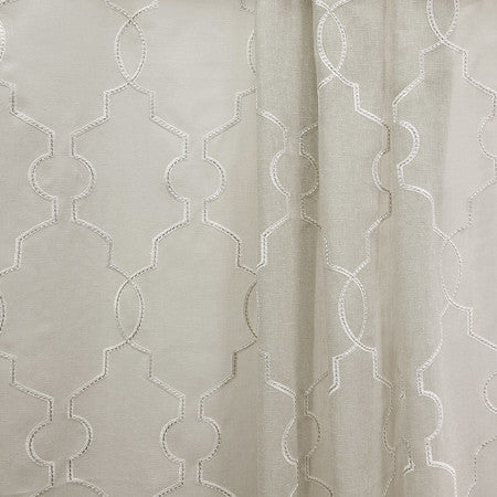 <p>Quiet Spot Fog by Carole Fabric</p><p><strong>Required Minimum Quantity Purchase: 2 yards</strong></p><p>Book: Sheer Delight</p><p>Content: Base: 88% Polyester, 12% Cotton Embr: 100% Polyester</p><p>Origin: </p><p>Performance: N/A</p><p>Repeat: 12 3/4" V, 6 1/2" H</p><p>Width: 51*"</p>