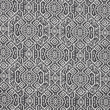 Rare Example Ebony by Carole Fabric Artisan 100% Cotton PAKISTAN 50,000 Wyzenbeek Double Rubs 12 1/2" V, 13 1/2" H HD 56.5"  - Fabric Carolina -