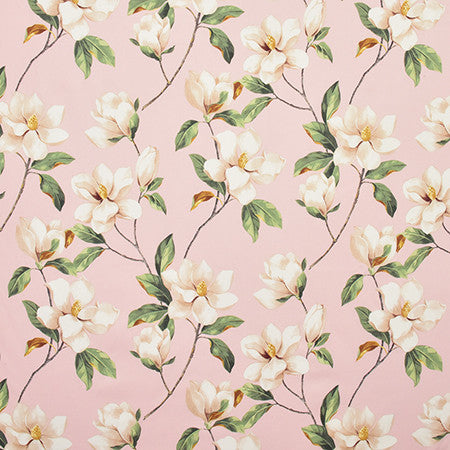Magnolia Way Petal by Carole Fabric Wellington 100% Cotton-Stain Resistant PAKISTAN 50,000 Wyzenbeek Double Rubs 24 3/4" V, 27" H HD 54.5"  - Fabric Carolina -