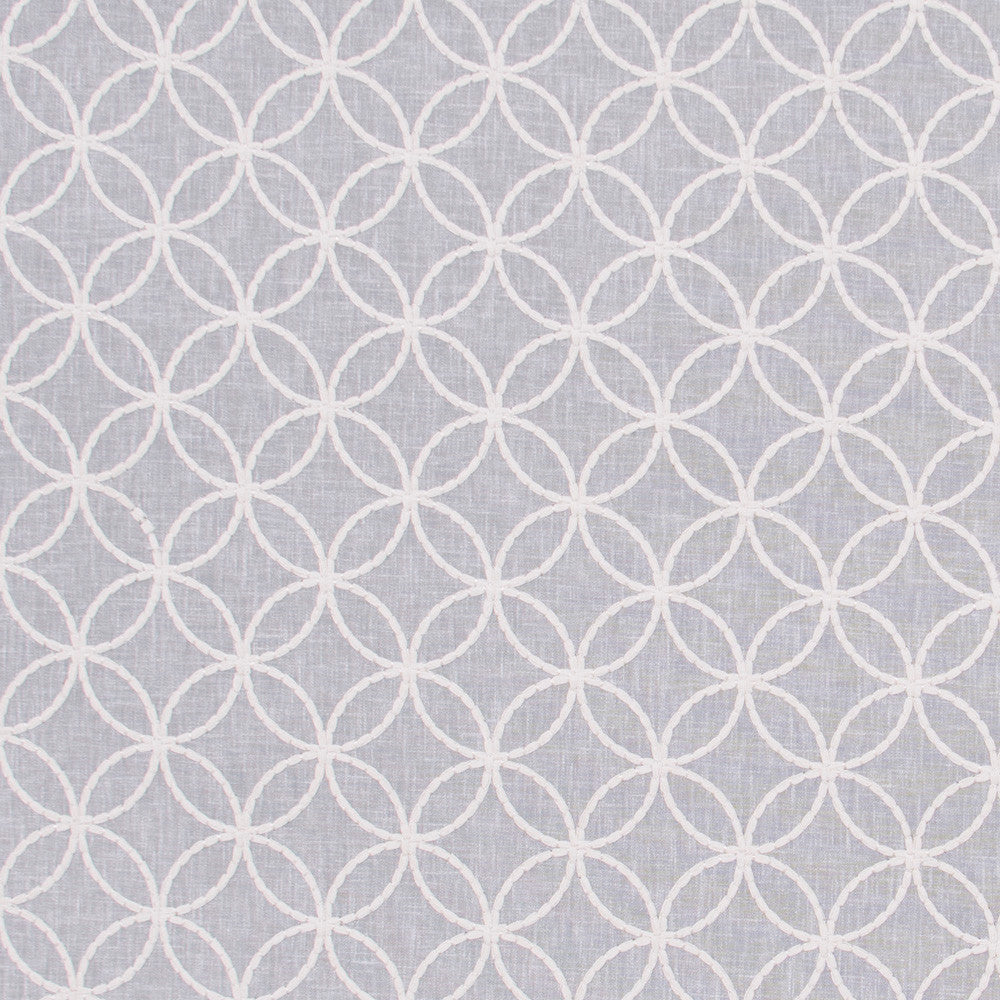 Circle Back Gray by Carole Fabric White Smoke 70% Polyester, 30% Cotton India N/A Horizontal: 3 and Vertical: 3 51.5 - Fabric Carolina -