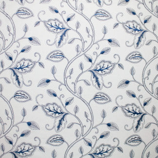 Charmed Life Porcelain Blue by Carole Fabric Royal Cardinal 60% Polyester, 30% Cotton, 10% Linen India N/A Horizontal: 17 3/8" and Vertical: 18 7/8" V 51" - Fabric Carolina -