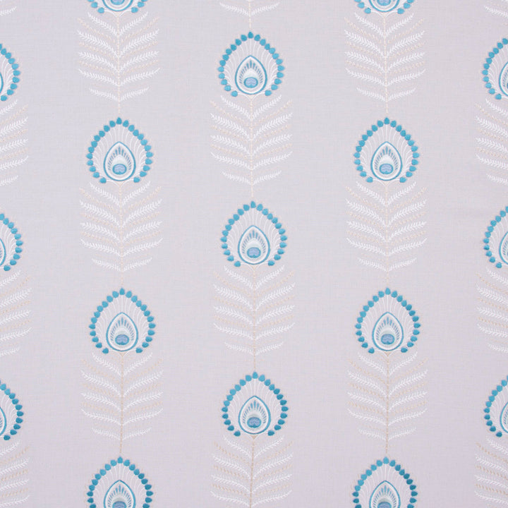 Peacock Feather Teal by Carole Fabric Spearmint 60% Polyester, 30% Viscose, 10% Cotton China N/A Horizontal: 10.5 and Vertical: 11.75 52 - Fabric Carolina -