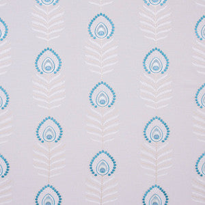 Peacock Feather Teal by Carole Fabric