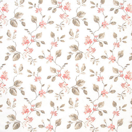 Never Leave Persimmon by Carole Fabric Geranium 52% Polyester, 48% Cotton India N/A </p><p>Repeat: 18 7/8" V, 17" H 51" - Fabric Carolina -