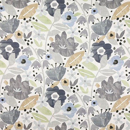 First Friend Stratosphere by Carole Fabric First Impressions 75% Cotton, 25% Linen-Stain Repellent Pakistan  26 1/2" V, 13 1/2" H HD 54.5"  - Fabric Carolina -
