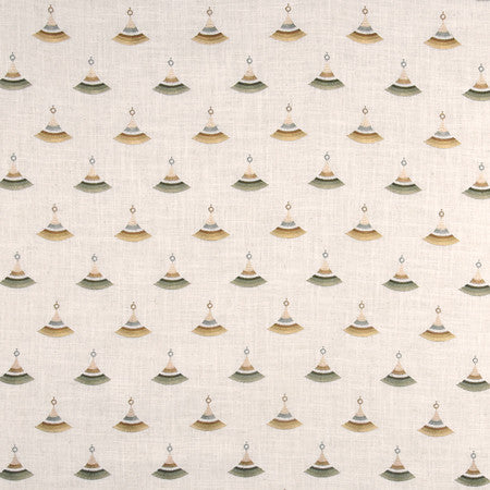 Fan Out Moss by Carole Fabric Well-Traveled 86% Polyester, 9% Rayon, 5% Linen China 60,000 Wyzenbeek Double Rubs </p><p>Repeat: 5 3/4" V, 4 1/2" H 55" - Fabric Carolina -