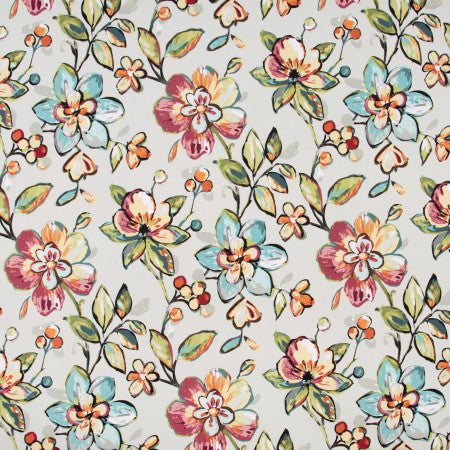 Hadley Park Garden by Carole Fabric BREATHTAKING 100% Cotton- Soil & Stain Repellent India Passes 25,000 Double Rubs Wyzenbeek Horizontal: 27" and Vertical: 27" 54" - Fabric Carolina -