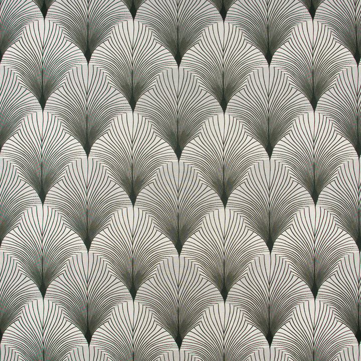Fan Away Pewter by Carole Designer Fabric Birch 100% Polyester China N/A Horizontal: 10 and Vertical: 10 55 - Swanky Fabrics -
