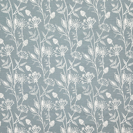 Takes All Kinds Shy Blue by Carole Fabric Dewdrop 100% Cotton Pakistan  13 1/2" V, 13 1/4" H 54"  - Fabric Carolina -