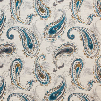 Wilson Turquoise by Carole Fabric Past Perfect 100% POLYESTER CHINA Passes 15,000 Double Rubs Wyzenbeek </p><p>Repeat: 16 1/4" V, 14 1/4" H 57" - Fabric Carolina -