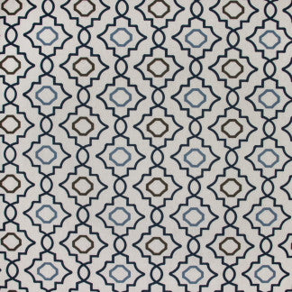 When We Meet Regal by Carole Fabric French Navy 64% Polyester, 30% Cotton, 6% Linen India N/A 8 3/4" V, 10 3/4" H 52"  - Fabric Carolina -