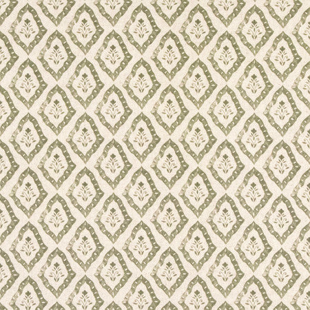 Colleen Oregano by Carole Fabric Serene Green 85% Cotton, 15% Linen 45,000 Martindale Circular Rubs 2 3/8" V, 2 3/8" H 54" - Fabric Carolina -