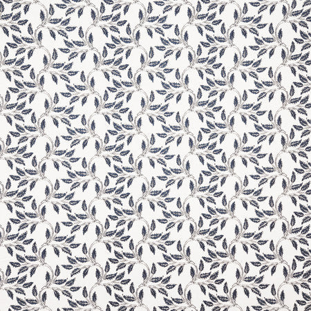 Plant Away Indigo by Carole Designer Fabric Blue Crush 50% Cotton, 35% Viscose, 15% Linen India 6" V, 13 1/2" H 54"" - Swanky Fabrics -