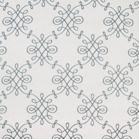 State Of Grace Dusk Blue by Carole Designer Fabric DESERT WANDERER 60% Polyester, 30% Cotton, 10% Linen India 15 3/4" V, 13" H 50" - Swanky Fabrics -