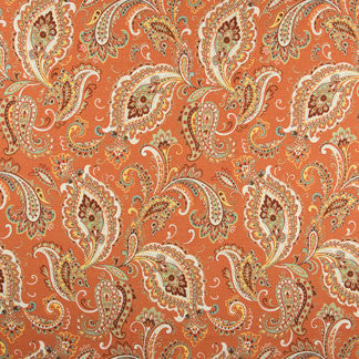 Hung Up Russet by Carole Fabric Bright Side 100% Cotton-Soil & Stain Repellant Pakistan Passes 15,000 Double Rubs Wyzenbeek Horizontal: 13 1/2" and Vertical: 26 1/2" 54" - Fabric Carolina -