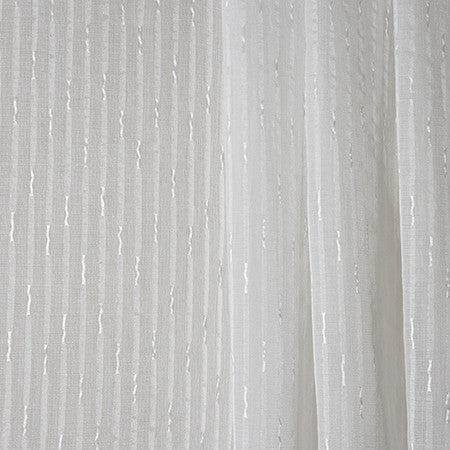 Inches Away White by Carole Designer Fabric Sheer Philosophy 100% Polyester Turkey 4" V, 3" H 118" - Swanky Fabrics -