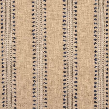 Alleyway Indigo by Carole Fabric Making Waves 100% Polyester 12,000 Wyzenbeek Double Rubs 3/4" V, 6 7/8" H 55" - Fabric Carolina -
