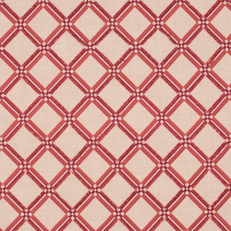 Diamonds Within Coral by Carole Fabric Azalea 42% Cotton, 42% Viscose, 16% Polyester India Passes 20,000 Double Rubs Wyzenbeek Horizontal: 4 1/2" and Vertical: 4 1/2" V 53.75" - Fabric Carolina -