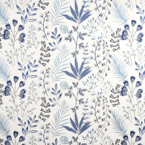 Field Of Sprigs Blue Jay by Carole Fabric