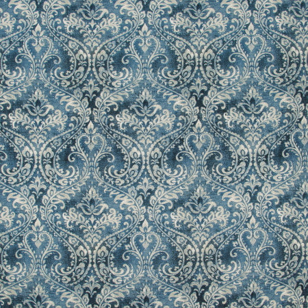 Dunmore Estate Denim by Carole Fabric BREATHTAKING 100% Cotton Duck- Soil Repellent Pakistan Passes 50,000 Double Rubs Wyzenbeek Horizontal: 13 1/2" and Vertical: 24 3/4" V 55" - Fabric Carolina -